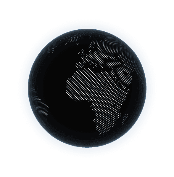 A glowing digital globe highlighting London