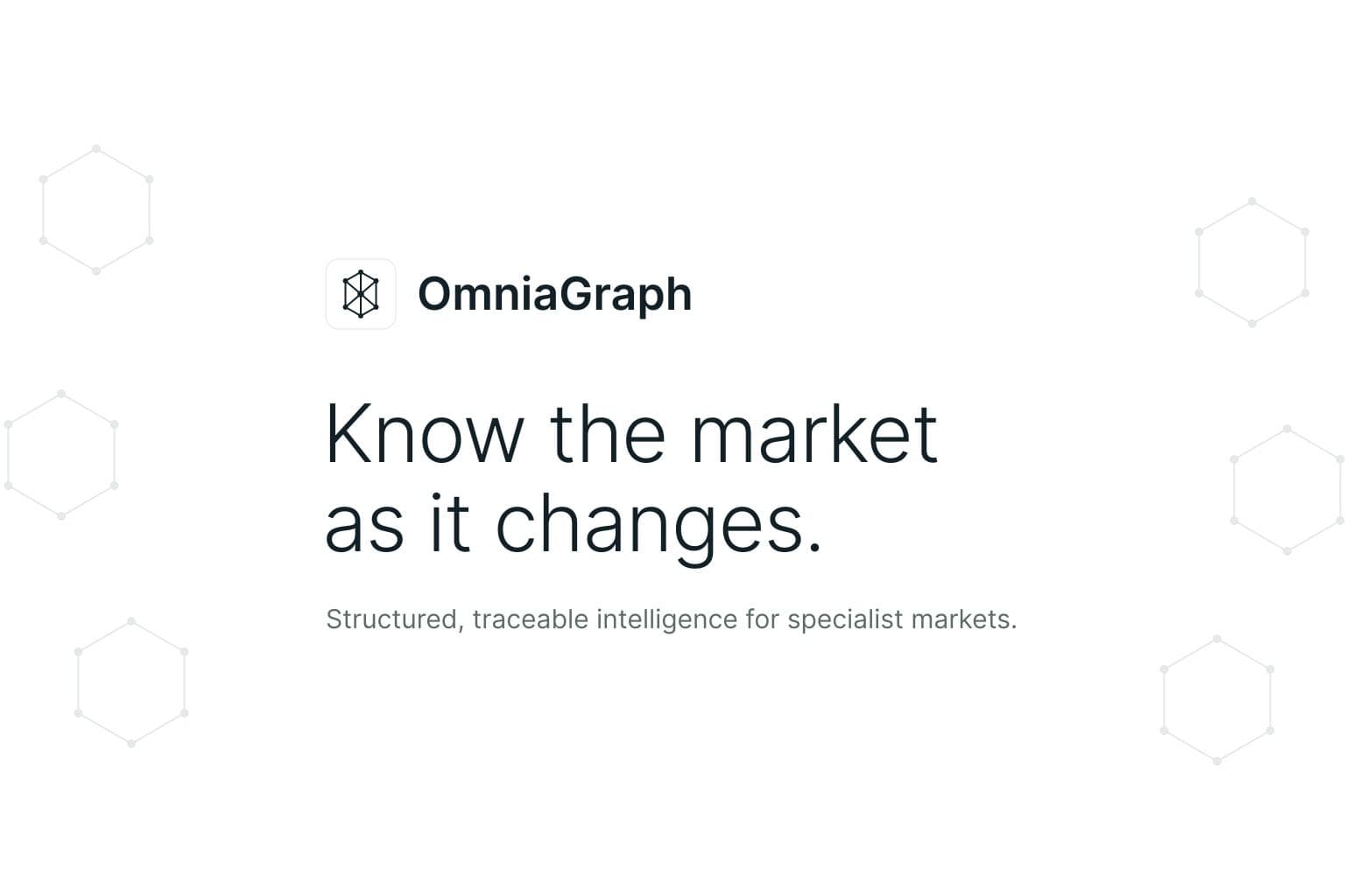 Why specialist markets need intelligence infrastructure